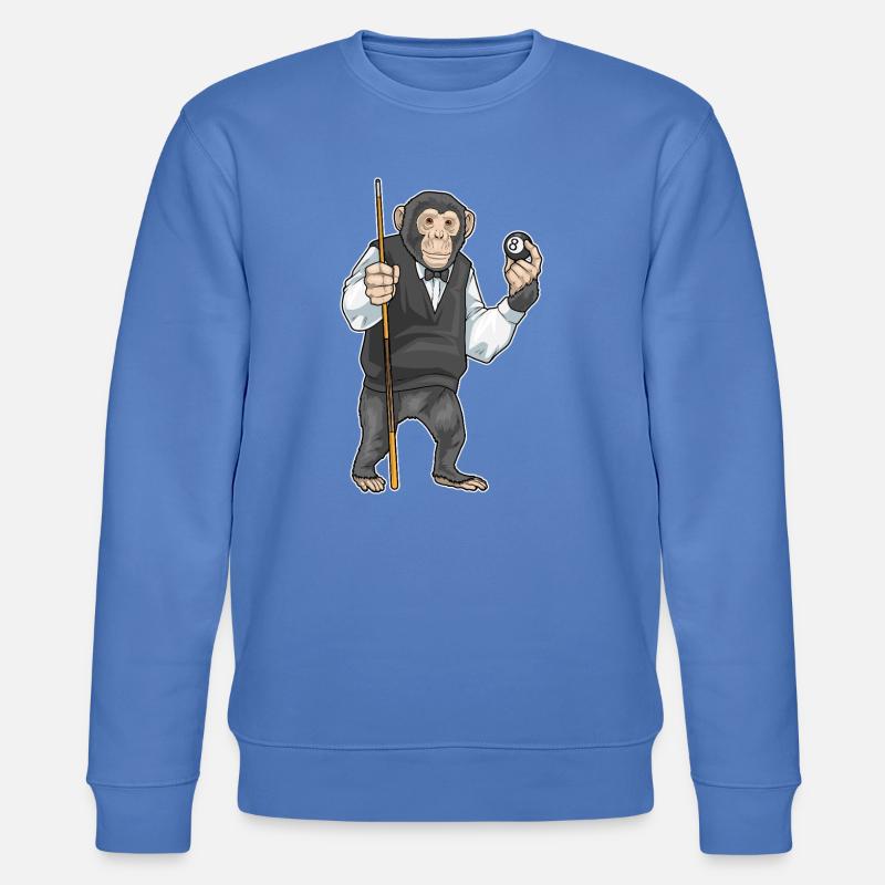 Affe Billiard Queue Sport - Stanley/Stella Unisex Bio-Sweatshirt CHANGER  - Blau