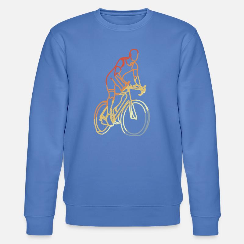 Radfahrer Retro - Stanley/Stella Unisex Bio-Sweatshirt CHANGER  - Blau