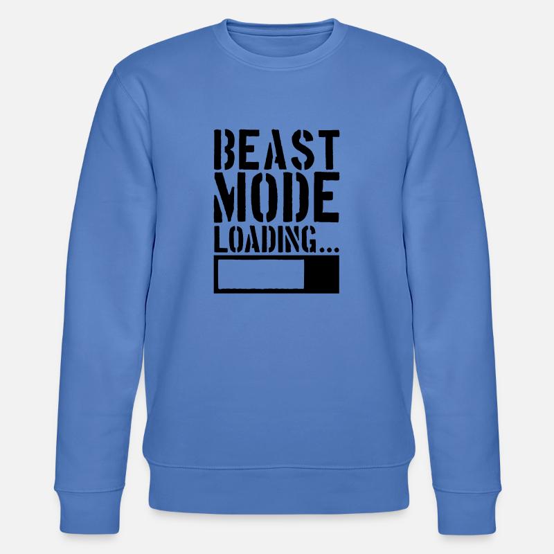 Caution Beast Mode Loading - Stanley/Stella CHANGER Unisex Organic Sweatshirt - bright blue