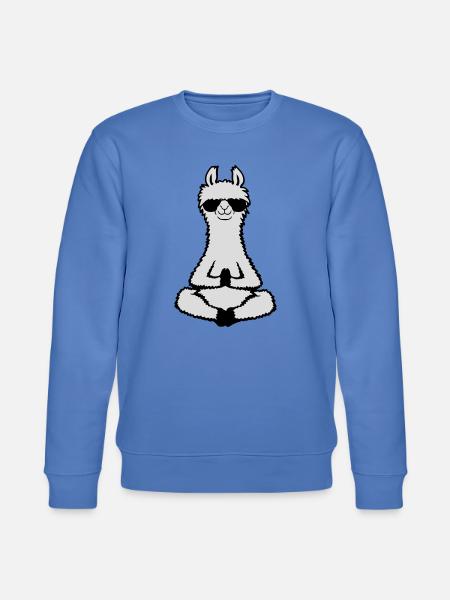 Lama Cool Zen Meditation Sunglasses Relaxed - Stanley/Stella CHANGER Unisex Organic Sweatshirt - bright blue