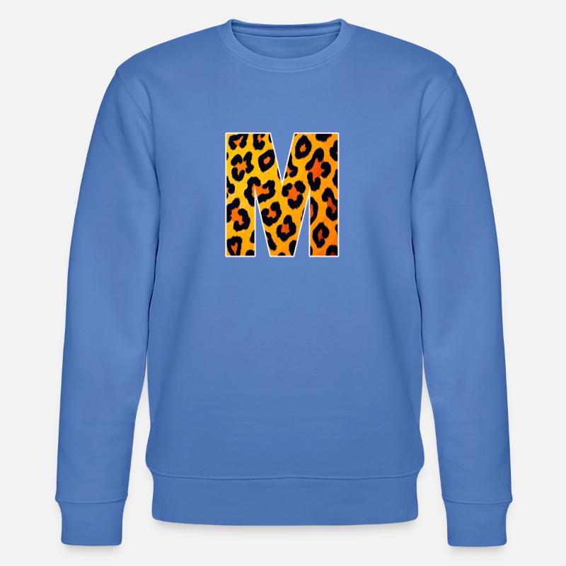 Lettre M du léopard - Sweat bio CHANGER Stanley/Stella Unisexe - bleu