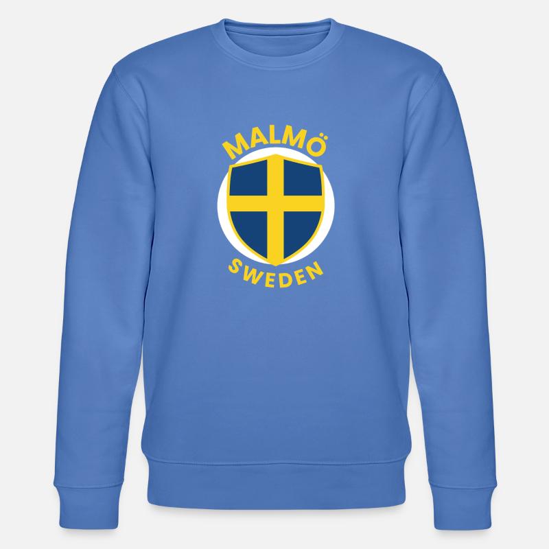 Malmö Sweden Shield - Stanley/Stella Unisex Bio-Sweatshirt CHANGER  - Blau