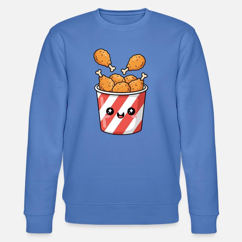 Kawaii-Brathähnchen-Eimer - Stanley/Stella Unisex Bio-Sweatshirt CHANGER  - Blau