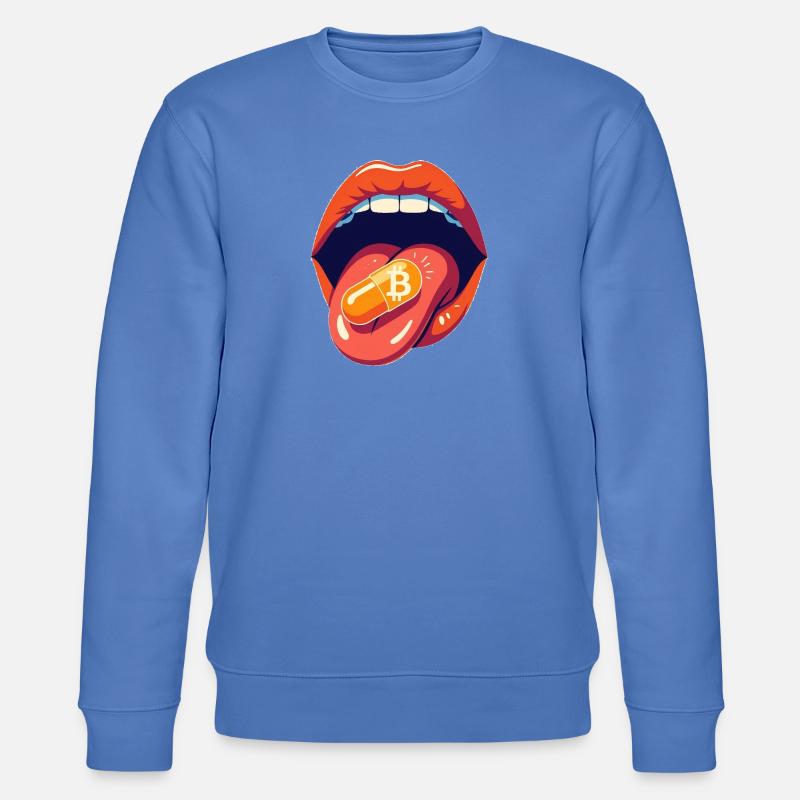 bitcoin orangepill basic - Stanley/Stella Unisex Bio-Sweatshirt CHANGER  - Blau