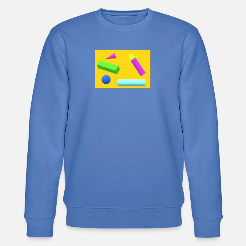 Lebendiger geometrischer abstrakter Druck - Stanley/Stella Unisex Bio-Sweatshirt CHANGER  - Blau
