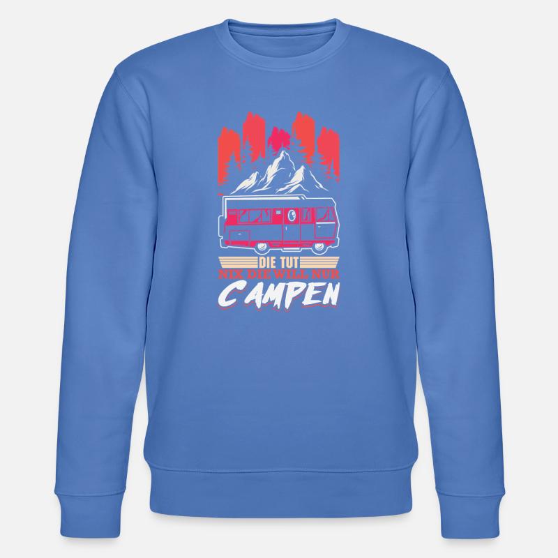 Camper Camping Wohnwagen Spruch - Stanley/Stella Unisex Bio-Sweatshirt CHANGER  - Blau