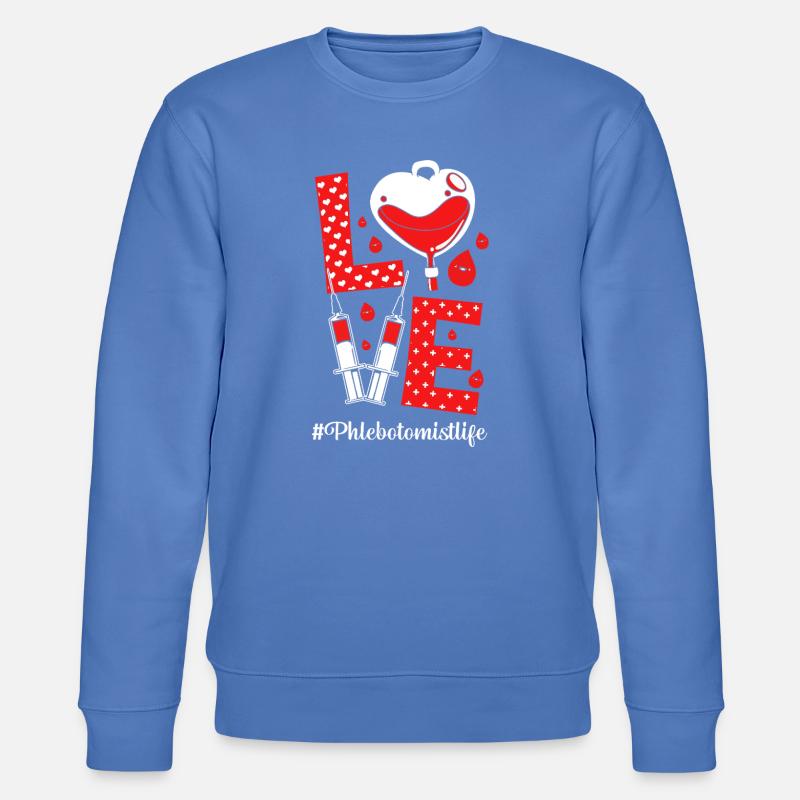 Blutspende Blut Blutspender - Stanley/Stella Unisex Bio-Sweatshirt CHANGER  - Blau