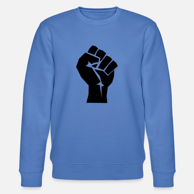 Faust Politik Revolution Geschenk Körper Hand - Stanley/Stella Unisex Bio-Sweatshirt CHANGER  - Blau