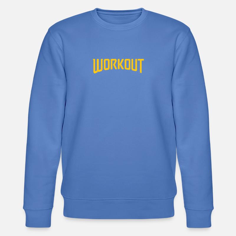 Retro Yellow Blocks Workout - Stanley/Stella Unisex Bio-Sweatshirt CHANGER  - Blau