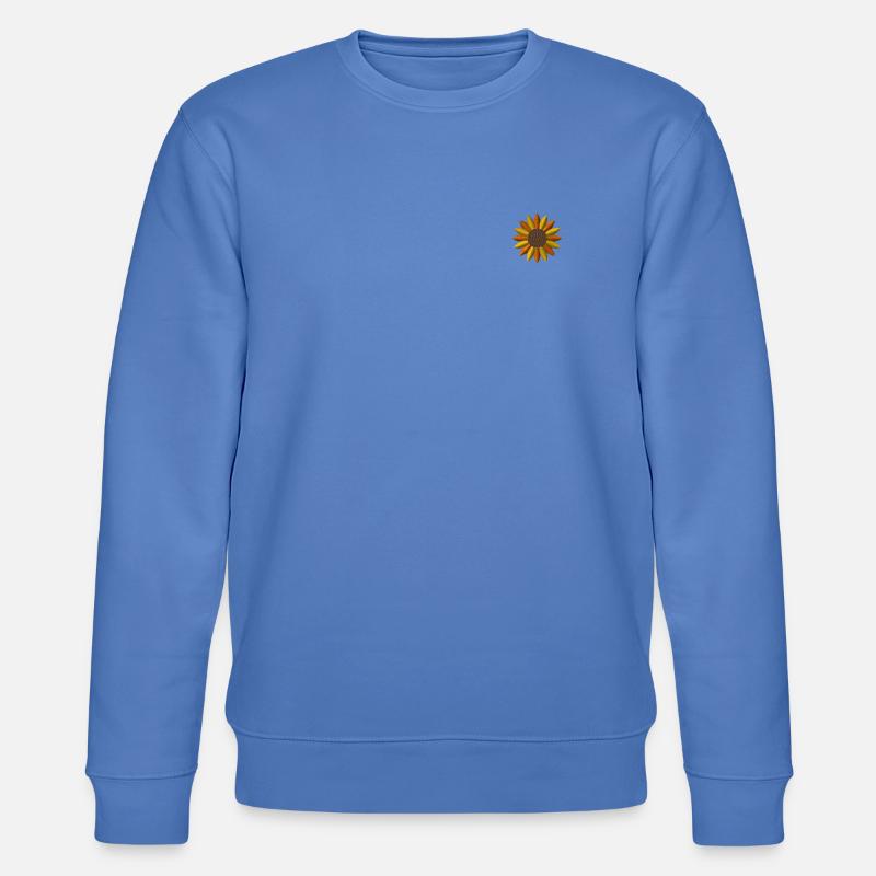 Sonnenblume bestickt - Stanley/Stella Unisex Bio-Sweatshirt CHANGER  - Blau