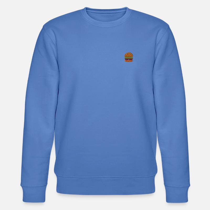 Burger bestickt - Stanley/Stella Unisex Bio-Sweatshirt CHANGER  - Blau
