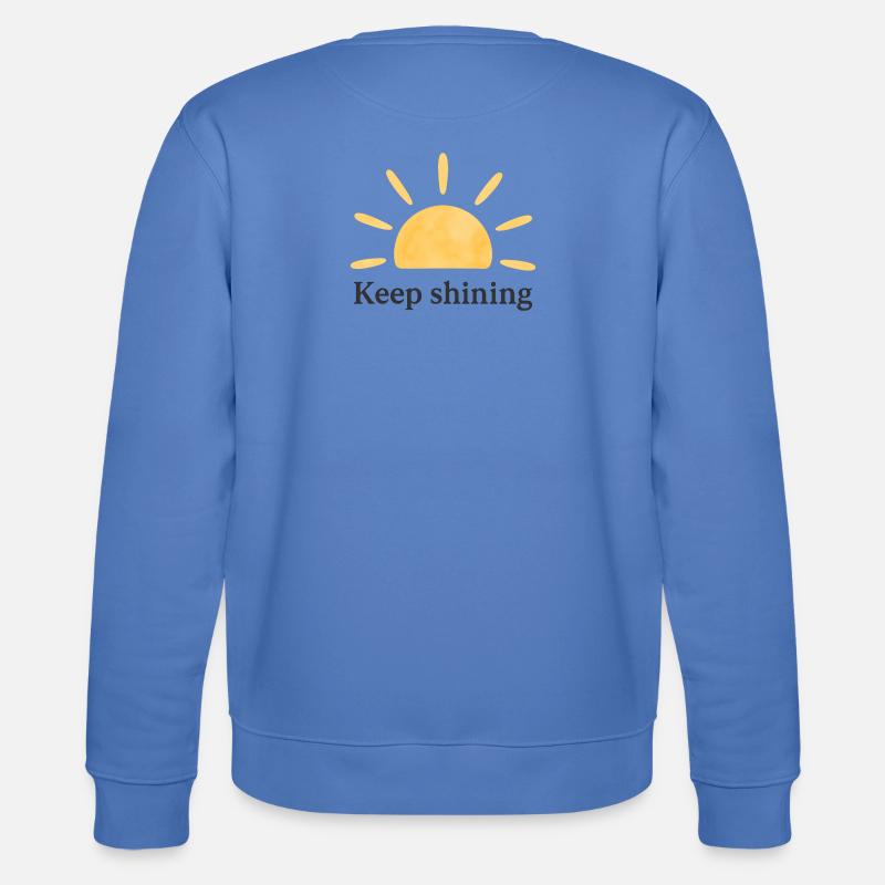 Keep Shining – Sonne – Minimalistisch - Stanley/Stella Unisex Bio-Sweatshirt CHANGER  - Blau
