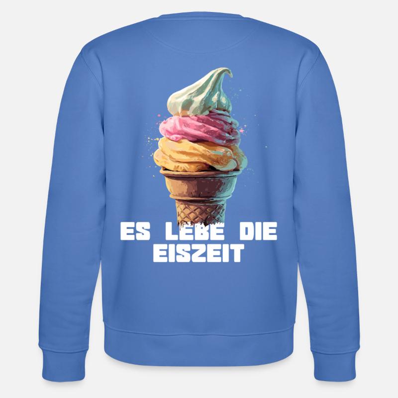 Es lebe die Eiszeit - Waffel - Stanley/Stella Unisex Bio-Sweatshirt CHANGER  - Blau