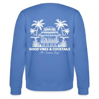 Beach Bar - Summer Vibes & Cocktails - Stanley/Stella Unisex Bio-Sweatshirt CHANGER  - Blau - Hinten - Marisol (170cm)
