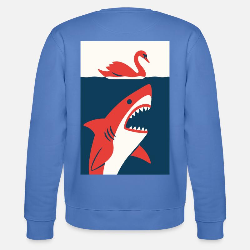 Schwan trifft Hai #2 - Stanley/Stella Unisex Bio-Sweatshirt CHANGER  - Blau