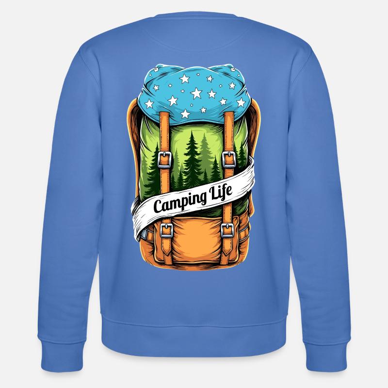 Campingleben Abenteuerrucksack - Stanley/Stella Unisex Bio-Sweatshirt CHANGER - Blau