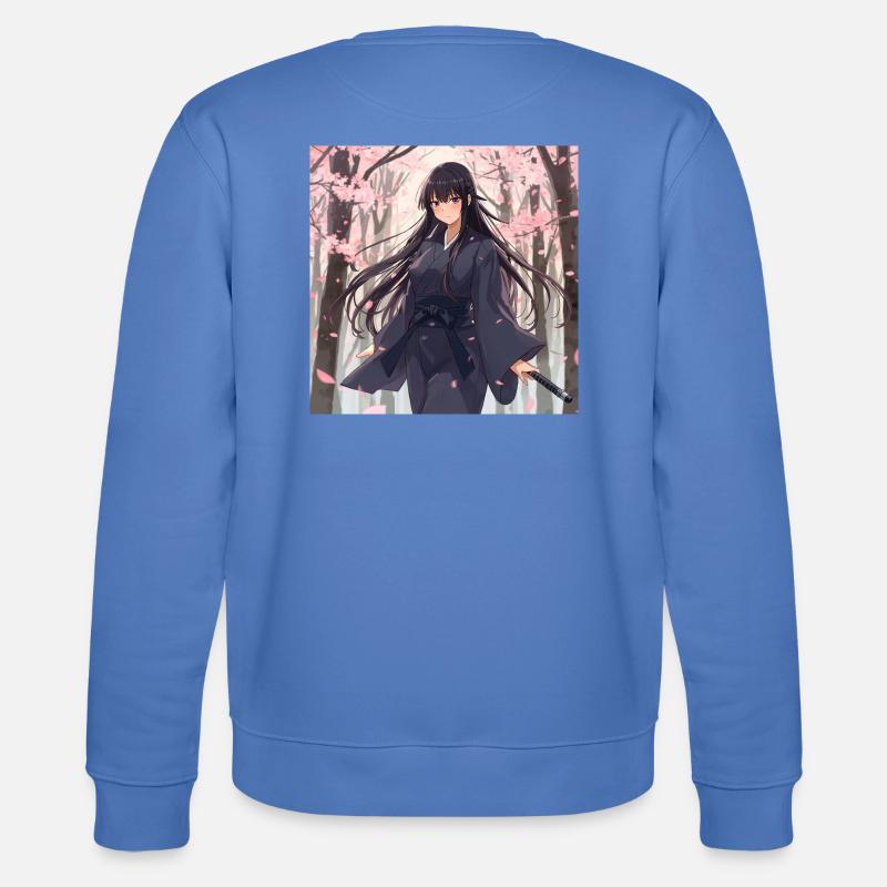 Sakura Samurai im Wald - Stanley/Stella Unisex Bio-Sweatshirt CHANGER  - Blau