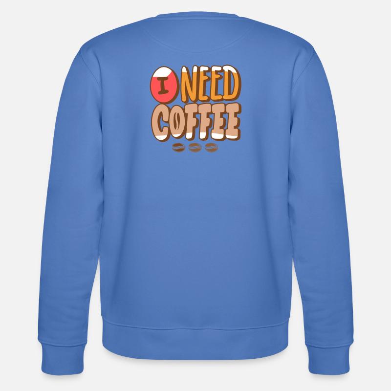 Kaffee, Kaffeeventilator, Kaffeebohne - Stanley/Stella Unisex Bio-Sweatshirt CHANGER  - Blau