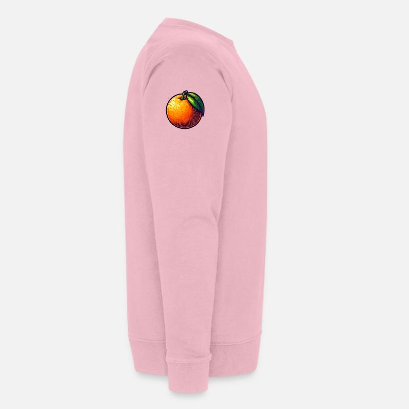 Moderne orangefarbene Illustration - Stanley/Stella Unisex Bio-Sweatshirt CHANGER  - Hellrosa