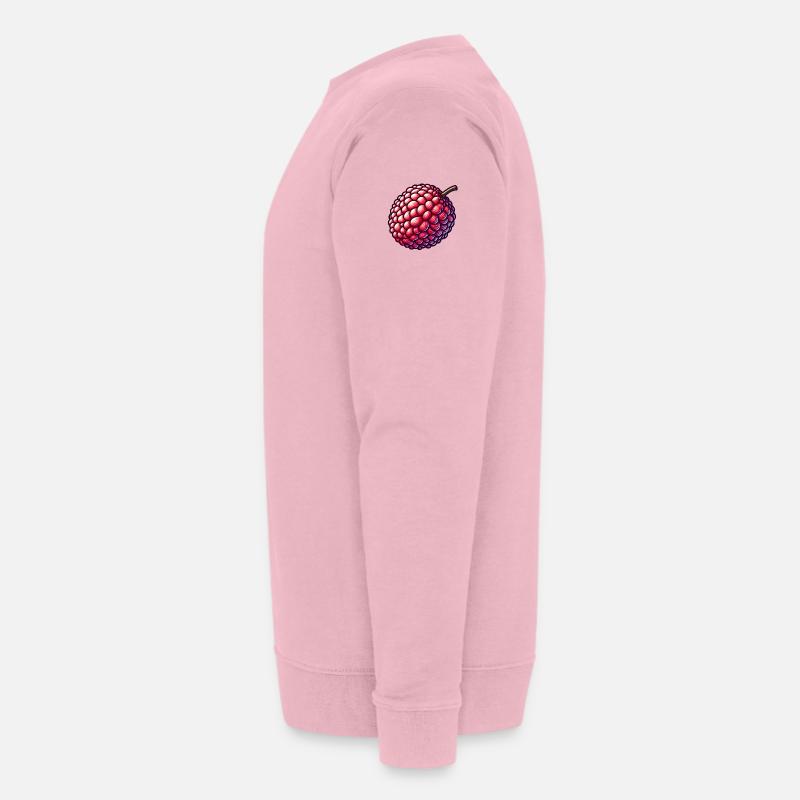 Bunte und detaillierte Litschi-Illustration - Stanley/Stella Unisex Bio-Sweatshirt CHANGER  - Hellrosa