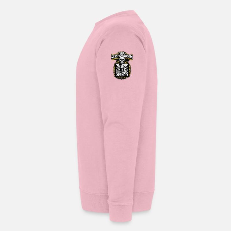 Der Leichenwagen mit QR Code - Stanley/Stella Unisex Bio-Sweatshirt CHANGER  - Hellrosa