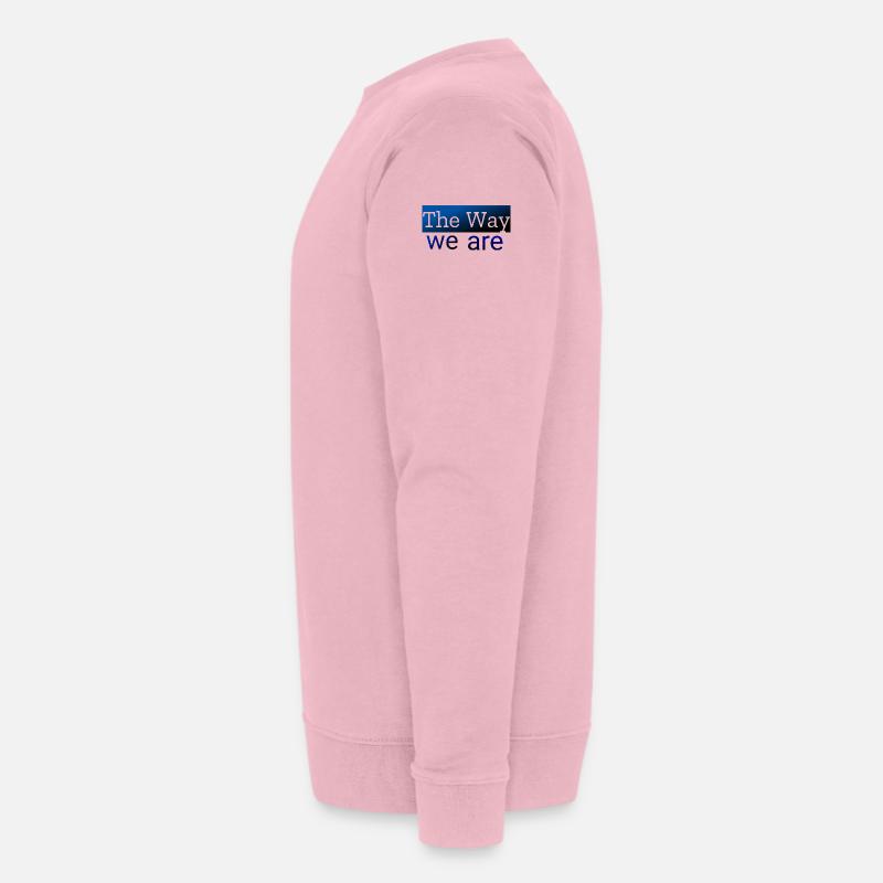 Abstrakte Wellenmuster in Blau - Stanley/Stella Unisex Bio-Sweatshirt CHANGER  - Hellrosa