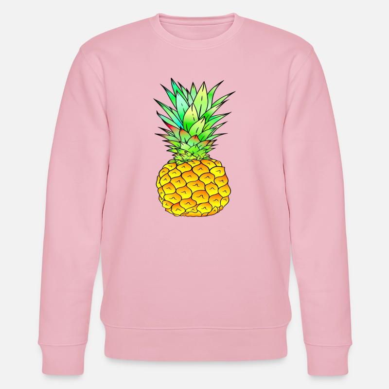 Ananas farbenfroh - Stanley/Stella Unisex Bio-Sweatshirt CHANGER  - Hellrosa