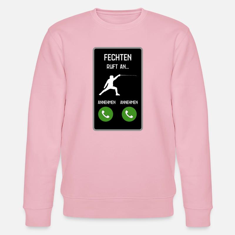 Fechten ruft an - Stanley/Stella Unisex Bio-Sweatshirt CHANGER  - Hellrosa