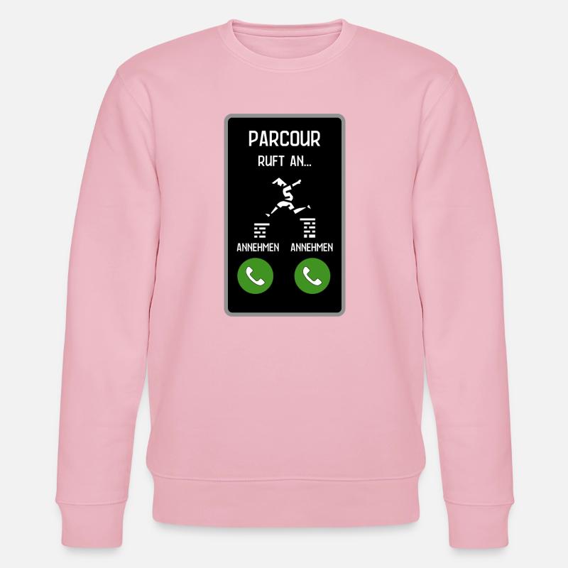 Parcour ruft an - Stanley/Stella Unisex Bio-Sweatshirt CHANGER  - Hellrosa