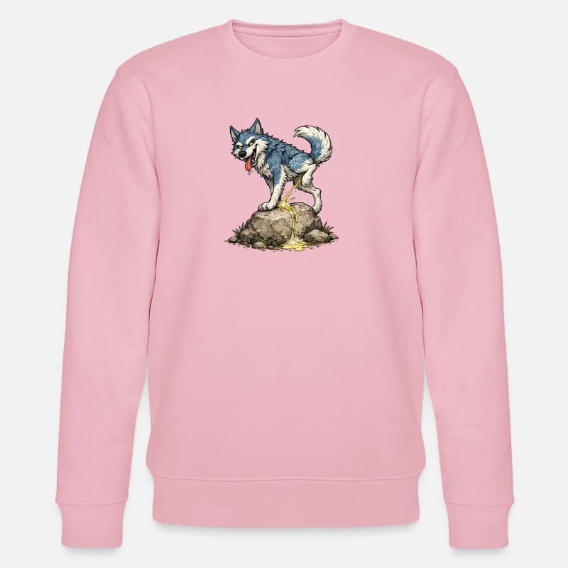 Wölfe - Stanley/Stella Unisex Bio-Sweatshirt CHANGER  - Hellrosa