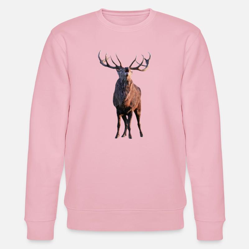 Röhrender Hirsch - Stanley/Stella Unisex Bio-Sweatshirt CHANGER  - Hellrosa