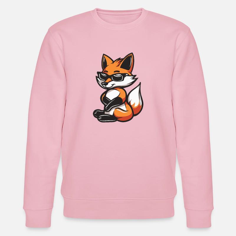 Fox Cool Comic - Stanley/Stella CHANGER Unisex Organic Sweatshirt - cotton pink