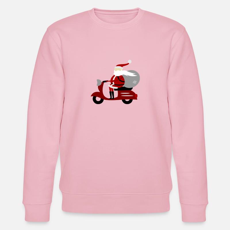 Weihnachten - Weihnachtsmann Roller - Stanley/Stella Unisex Bio-Sweatshirt CHANGER  - Hellrosa