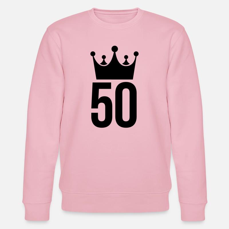 50 jahr abraham - Stanley/Stella Unisex Bio-Sweatshirt CHANGER  - Hellrosa