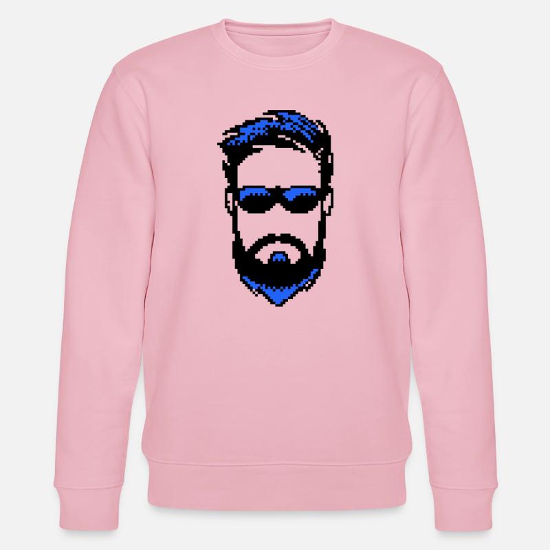 Bartträger Männlichkeit Bart ziegenbart - Stanley/Stella Unisex Bio-Sweatshirt CHANGER  - Hellrosa