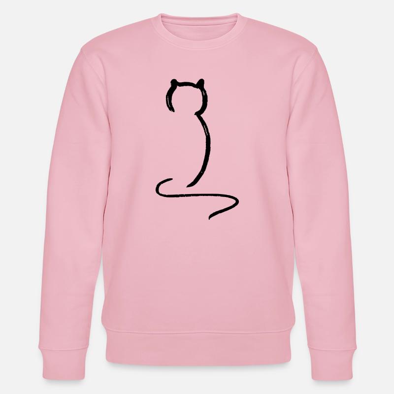 Katze - Stanley/Stella Unisex Bio-Sweatshirt CHANGER  - Hellrosa