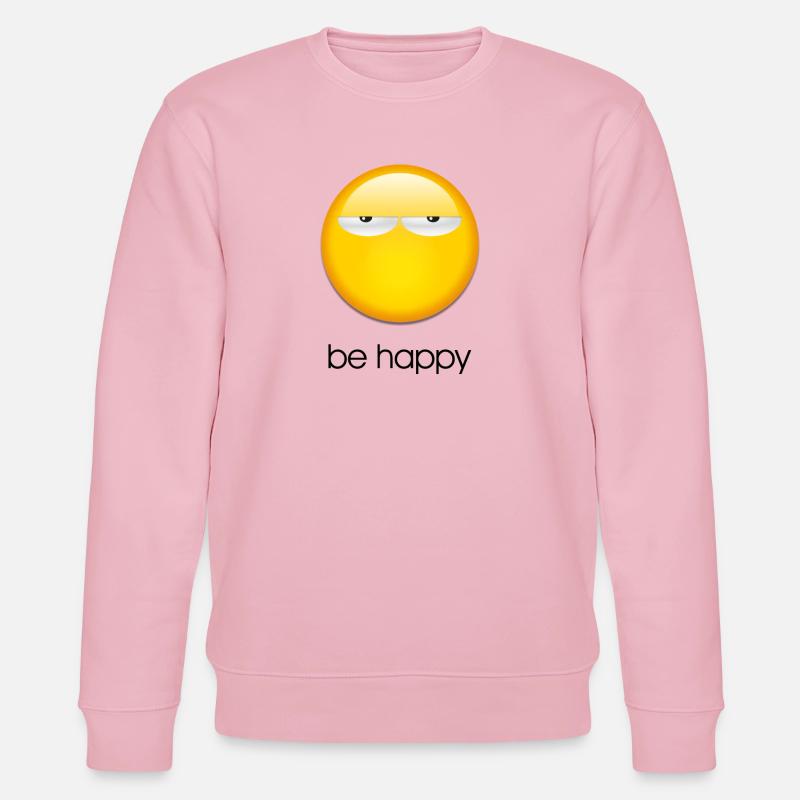Be happy - Stanley/Stella Unisex Bio-Sweatshirt CHANGER  - Hellrosa