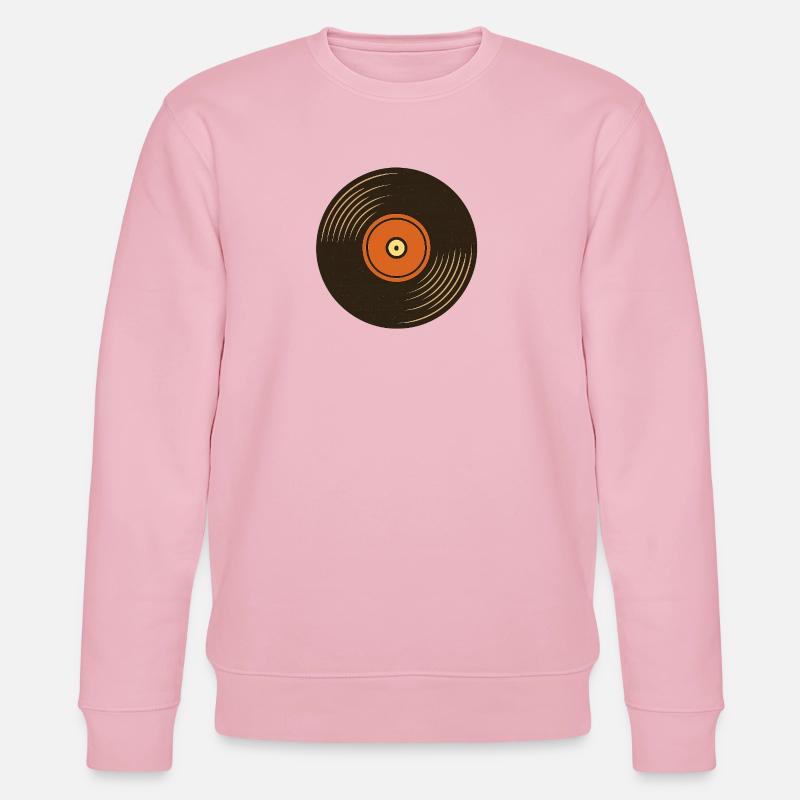 Conception rétro de la platine vinyle - Sweat bio CHANGER Stanley/Stella Unisexe - rose pâle