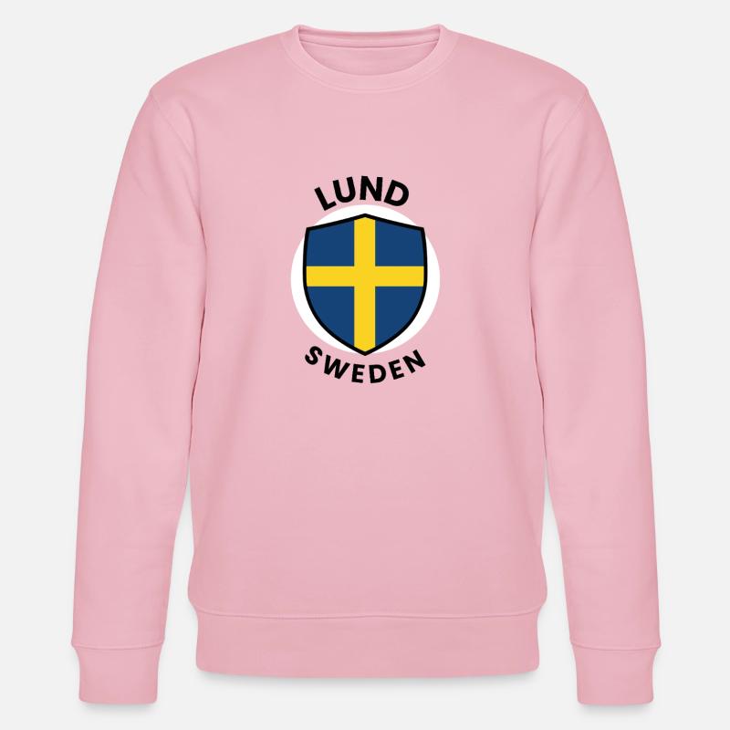 Lund Shield-Flagge in Schweden - Stanley/Stella Unisex Bio-Sweatshirt CHANGER  - Hellrosa