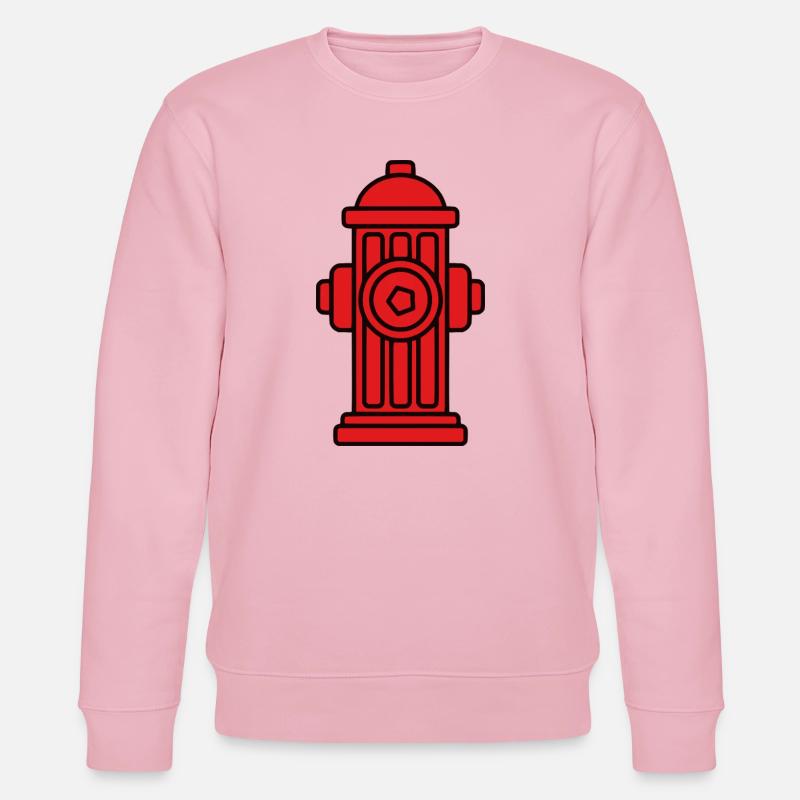 Classic Bold Red Fire Hydrant - Stanley/Stella CHANGER Unisex Organic Sweatshirt - cotton pink