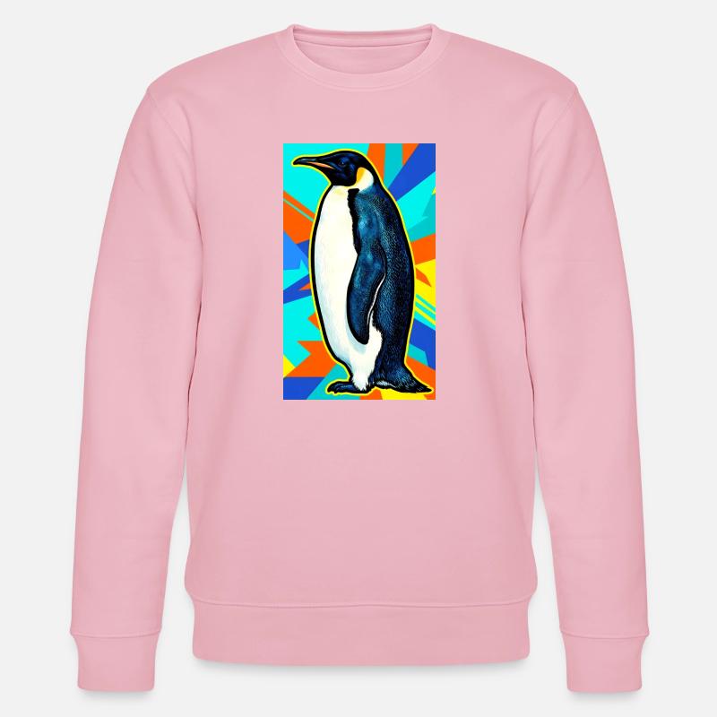 Pinguin - Stanley/Stella Unisex Bio-Sweatshirt CHANGER  - Hellrosa