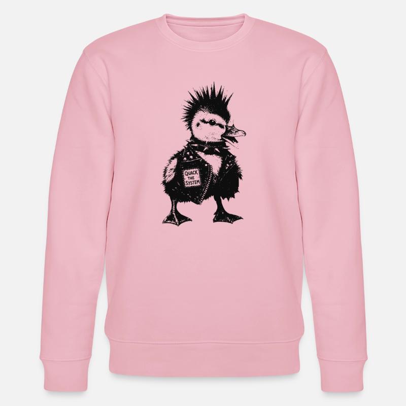 Punk Entchen - Stanley/Stella Unisex Bio-Sweatshirt CHANGER  - Hellrosa