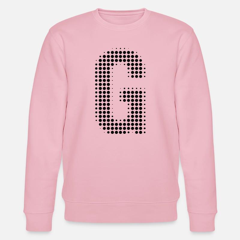 G Buchstabe Anfangsbuchstabe Punkte Geschenk - Stanley/Stella Unisex Bio-Sweatshirt CHANGER  - Hellrosa