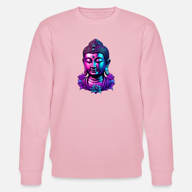 Neon Buddha Blüten Aura - Stanley/Stella Unisex Bio-Sweatshirt CHANGER  - Hellrosa