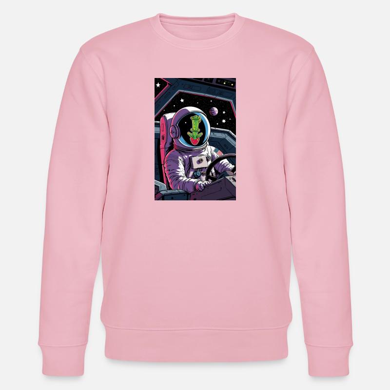 Cactus Alien dans l’espace - Sweat bio CHANGER Stanley/Stella Unisexe - rose pâle