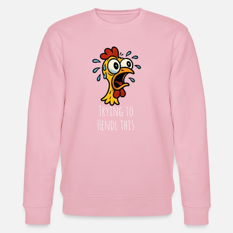 Trying to Hendl this Spruch - Stanley/Stella Unisex Bio-Sweatshirt CHANGER  - Hellrosa