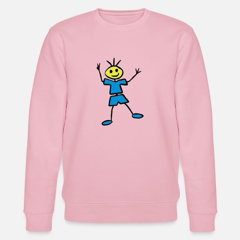 Strichmännchen - Stanley/Stella Unisex Bio-Sweatshirt CHANGER  - Hellrosa