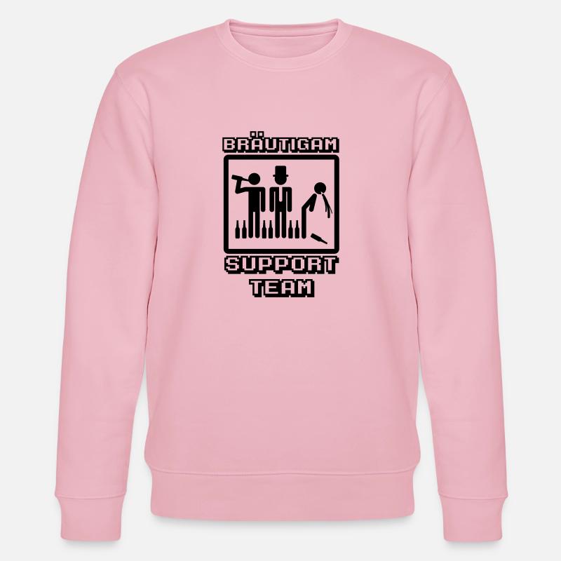 Bräutigam Support Team - Stanley/Stella Unisex Bio-Sweatshirt CHANGER  - Hellrosa