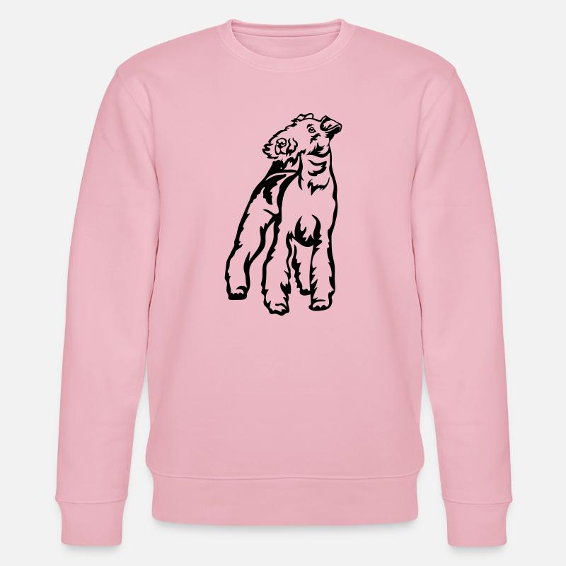 Fox terrier - Stanley/Stella CHANGER Unisex Organic Sweatshirt - cotton pink
