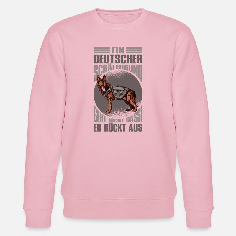 Schäferhund Geschenke Hund Herrchen Gassi - Stanley/Stella Unisex Bio-Sweatshirt CHANGER  - Hellrosa